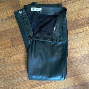 Faux Leather Cropped Pants